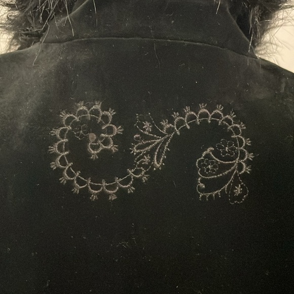 Warehouse US size 6 faux velvet Black vest - Picture 5 of 6